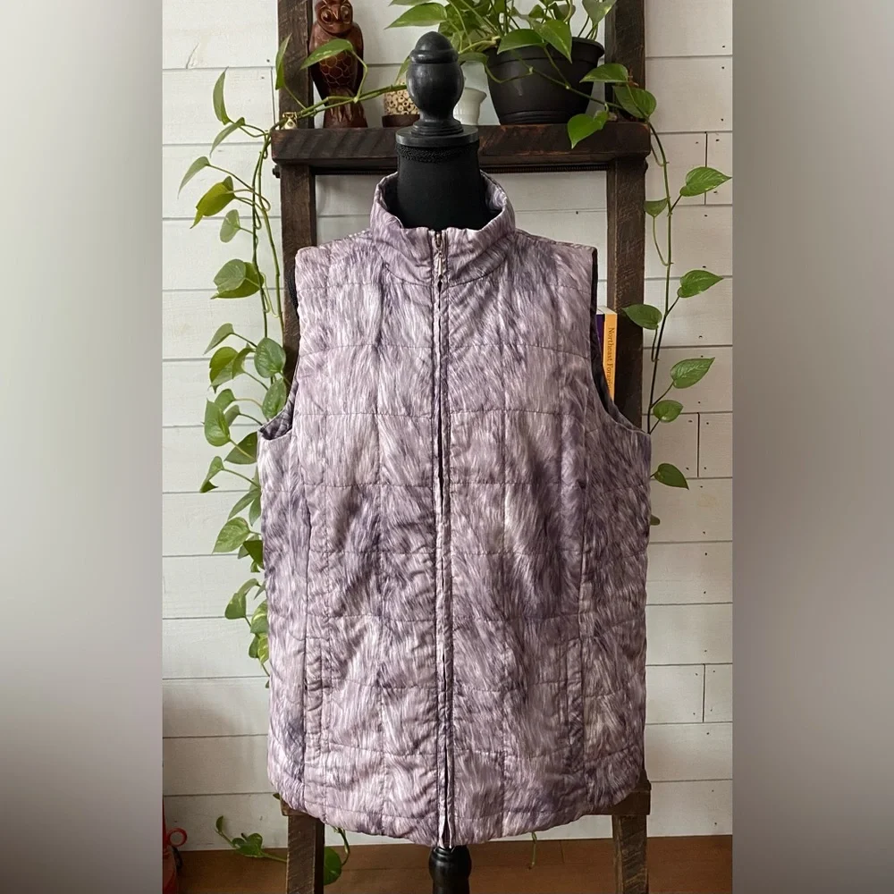 Mountain Lake: Purple, White and Gray Brushed Vest